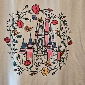 Princess Castle Tshirt With Flowers